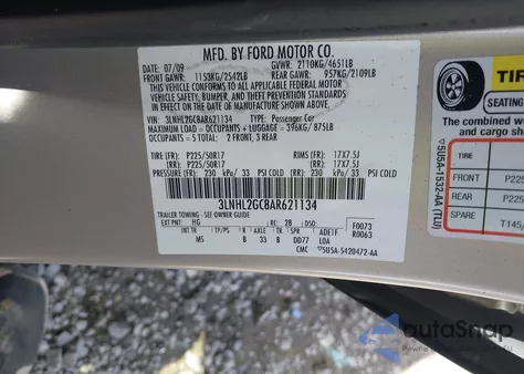 2010 Lincoln Mkz z USA, uszkodzony, nr VIN 3LNHL2GC8AR621134